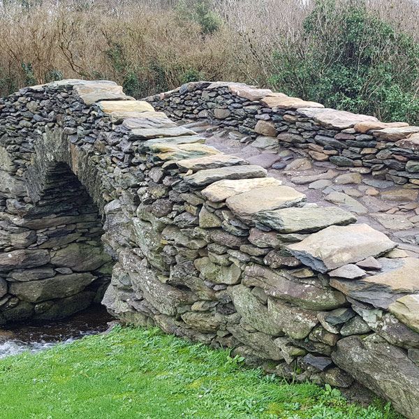 medieval stone bridge at Garfinny Lispole on the Dingle Peninsula Ireland