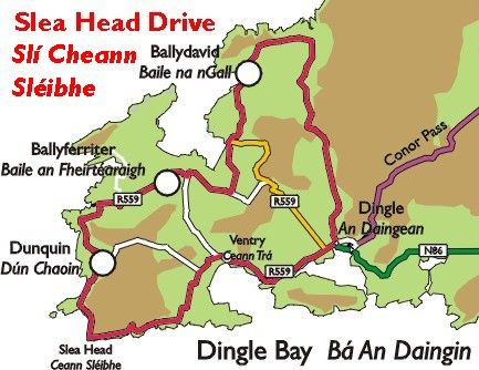map of Slea Head route
