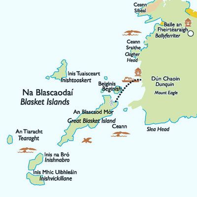 map of the blasket islands