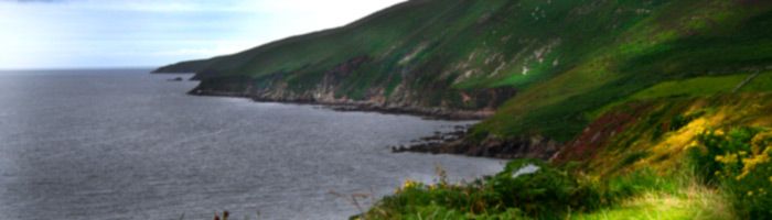 cliffs west of inch beach dingle peninsula taken from the road with sea on the left 
