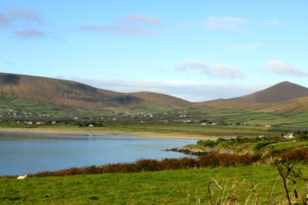 Ventry Beach and hills behind